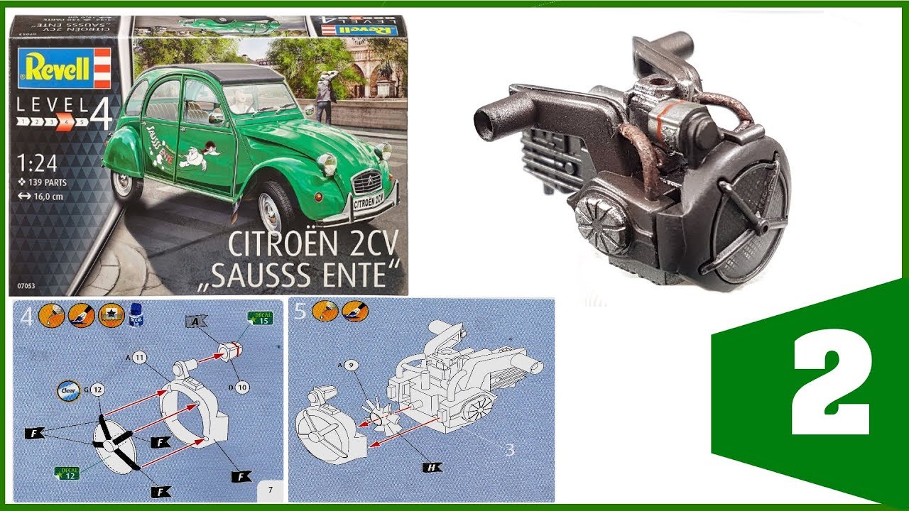 REVELL  2CV Citroën 1/24  Tuto Build  PART 2