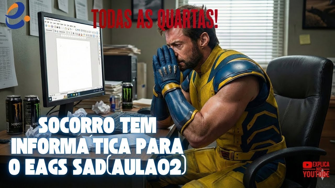 LIVES DE INFORMÁTICA PARA O EAGS SAD (LIBREOFFICE TODAS AS QUARTAS AS 19hs (AULA 02)