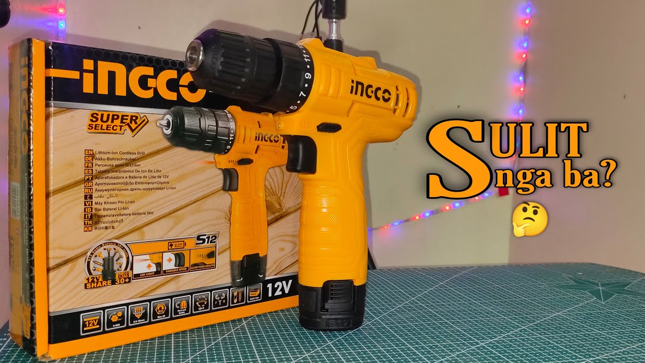 INGCO Cordless Drill 12V Lithium ion Battery S12 | Unboxing and Review