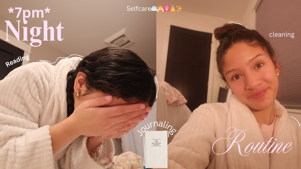 My Night Routine! 🌟 Self-care, Journaling, and Cleaning!!