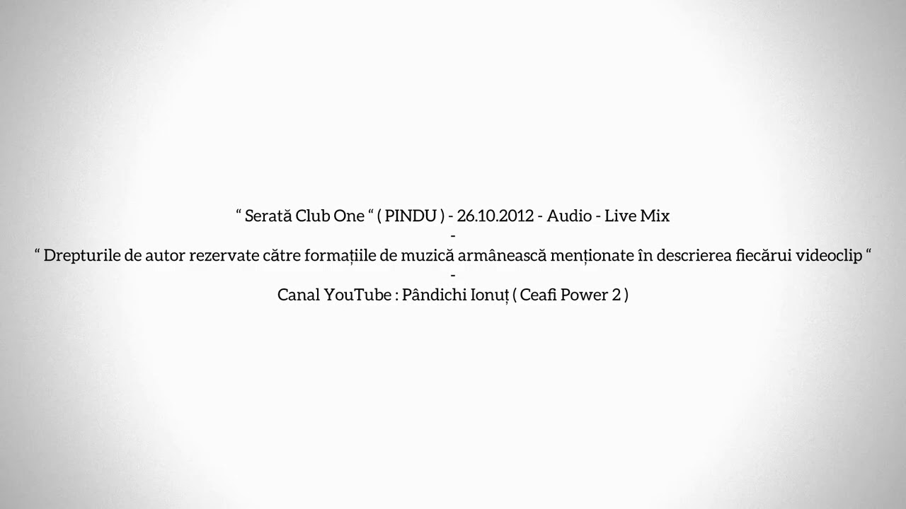 Serată Club One ( PINDU ) - 26.10.2012 - Live Mix - 401