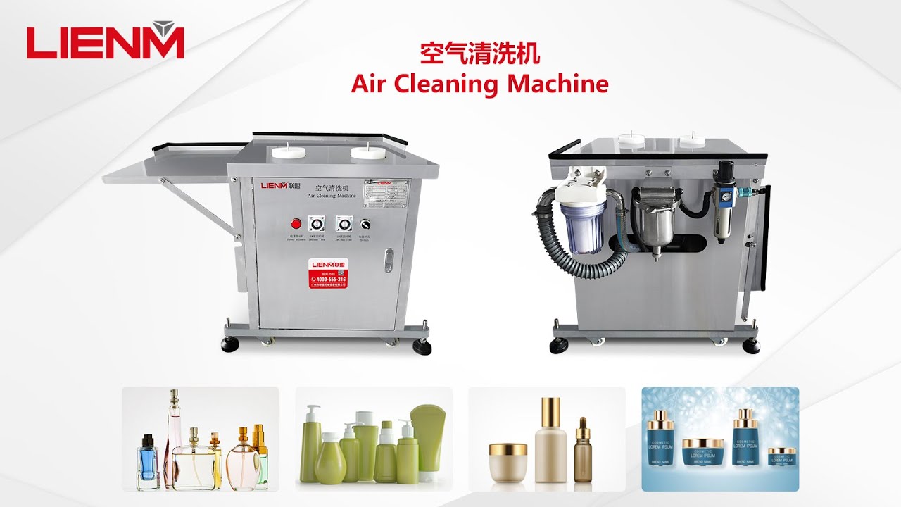 LIENM perfume bottle air cleaning machine with blower and filters