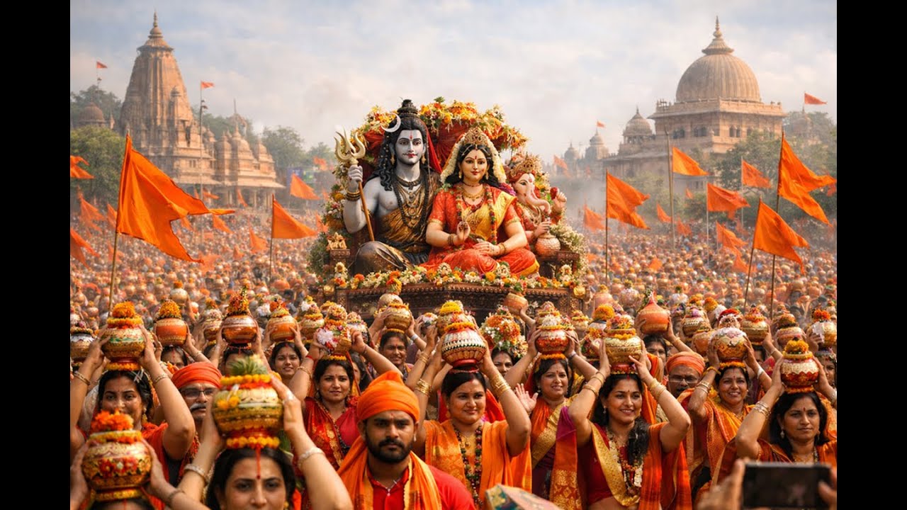 Hindu Unity 🚩 | Kalash Yatra | Dharm Ki Jai Ho #indianculture #jaishreeram #sanatandharma  #youtube