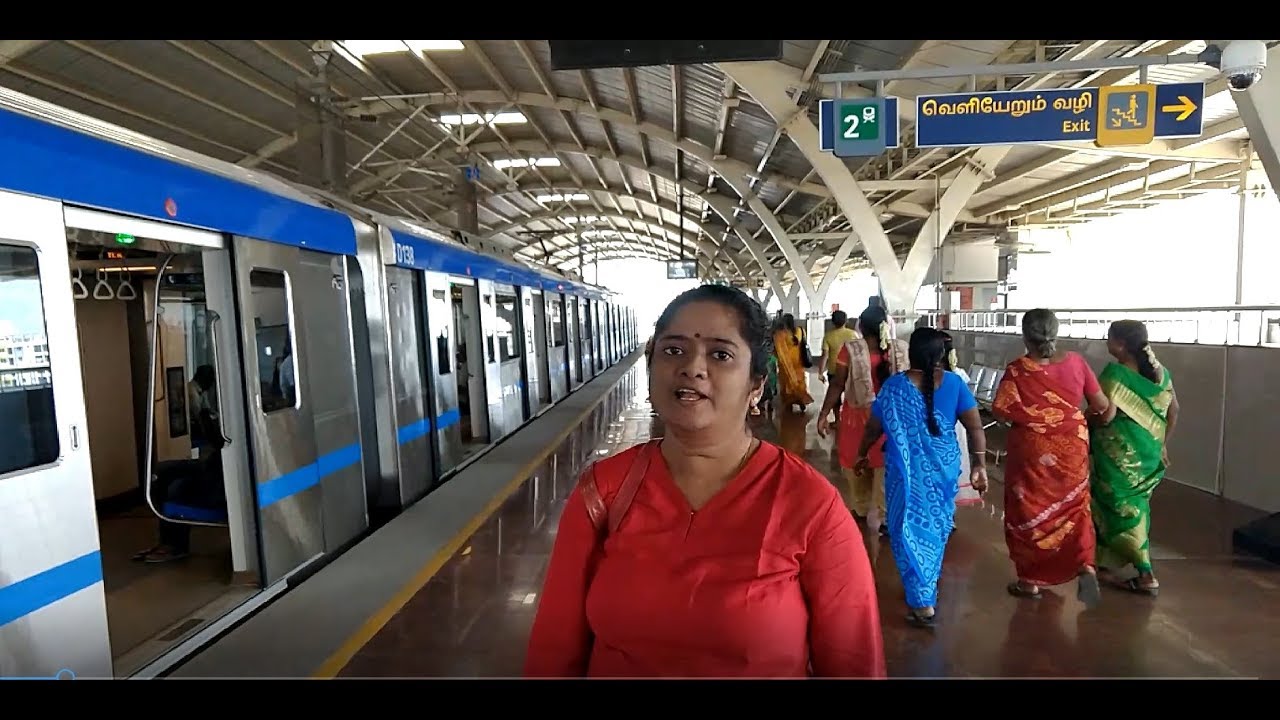 How to travel in Chennai Metro Train : St Thomas Mount to Koyambedu