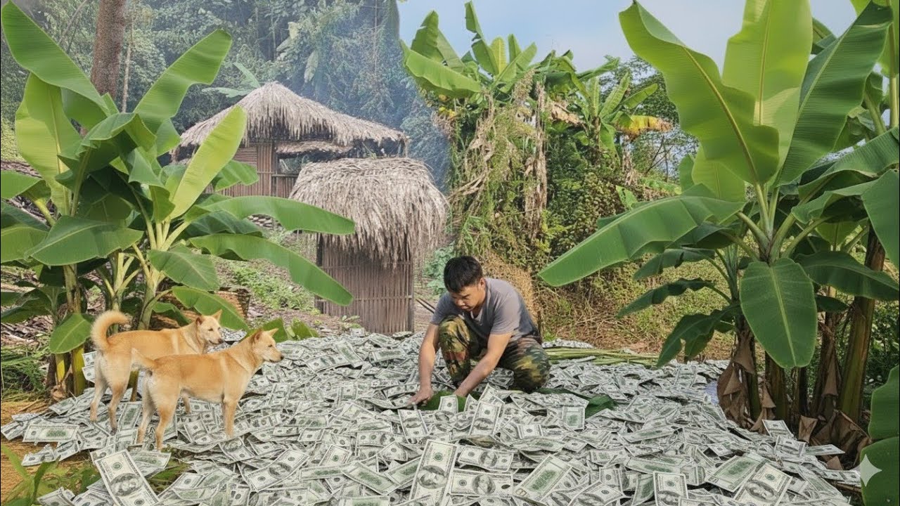 Making money from collecting banana leaves, building a new farm