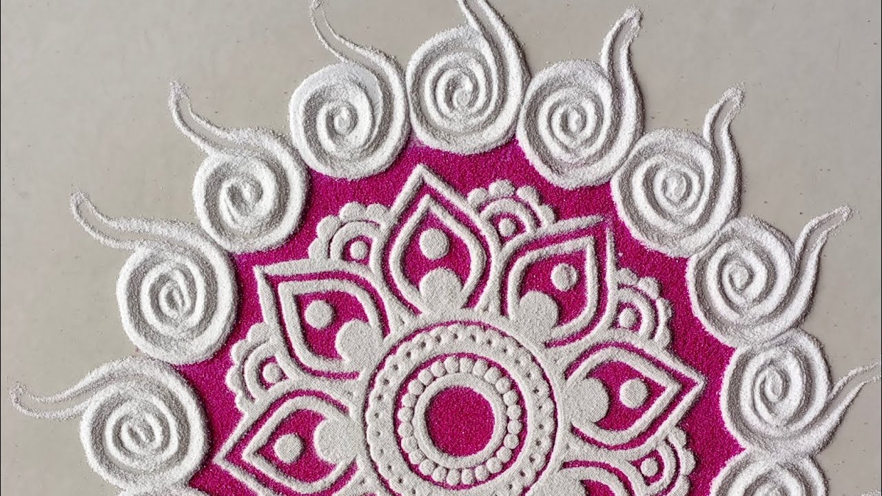 Simple rangoli designs for daily use 🌼🌹