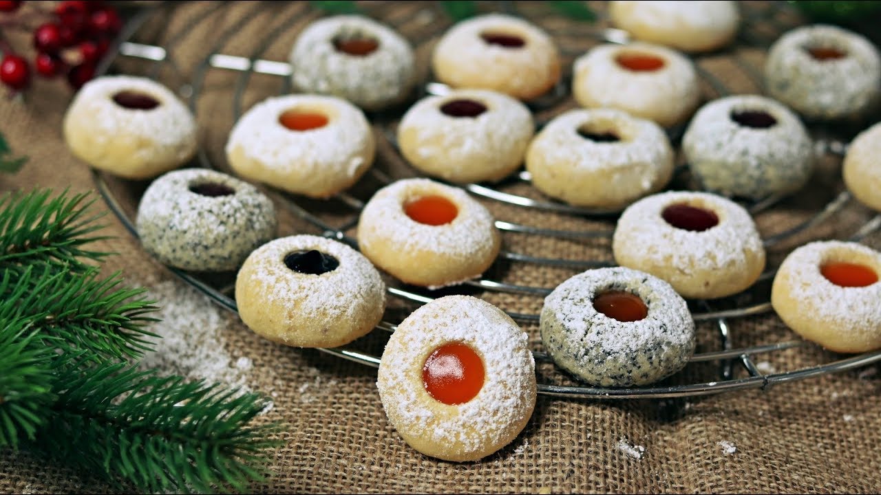 Husarenkrapfen - 1 Teig, viele bunte Kekse - Husarenkrapferl Rezept - Engelsaugen