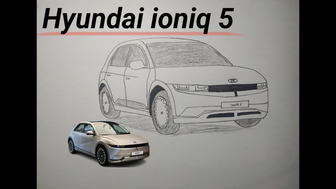 Menggambar Mobil Hyundai Ioniq 5 | Cara Menggambar mobil | How To Draw