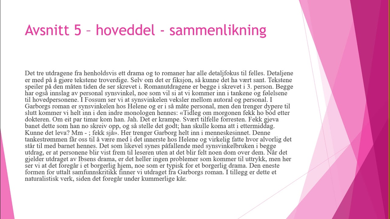 Hvordan skrive en sammenlikning - del 2