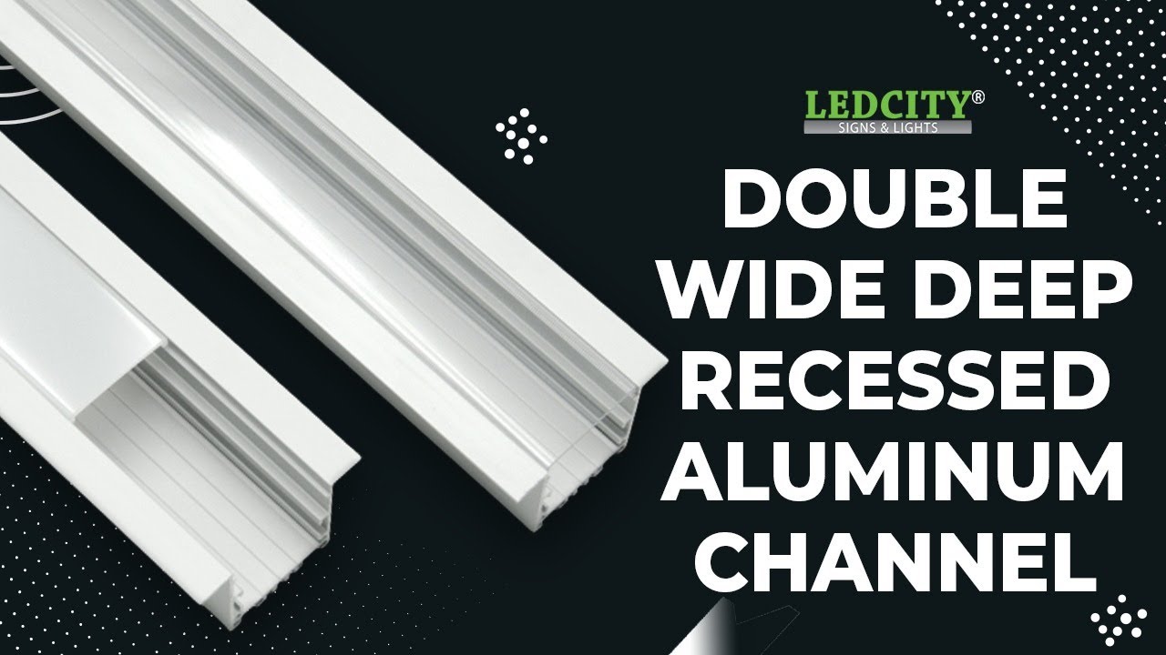 #DOUBLE WIDE DEEP RECESSED ALUMINUM CHANNEL #LED City USA#channel #ledlighting #led #strips