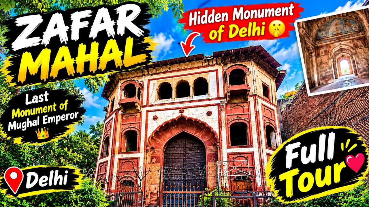 Zafar mahal hidden monument in mehrauli.🤫 full tour with details.❤️