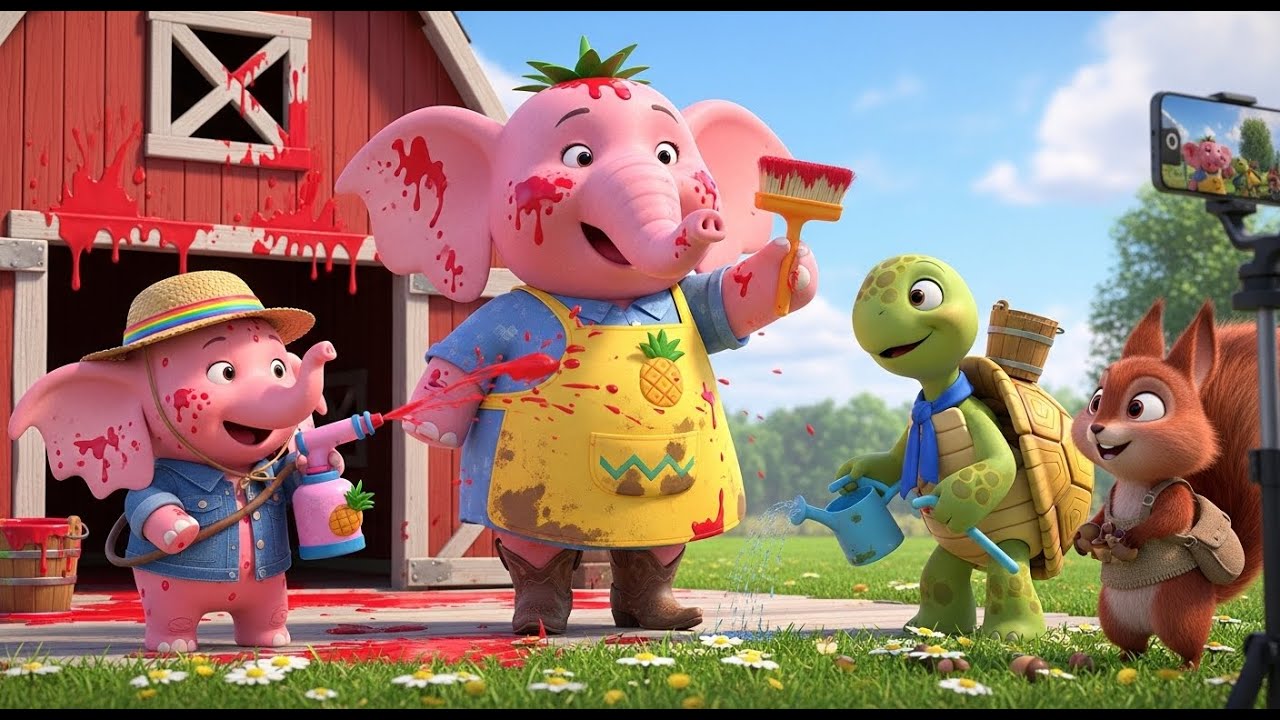 Nông Trại Voi Dâu Tây 🌱🎨 VĂNG SƠN KHẮP CHUỒNG! Sweetie Xịt Quá Đà → MÀU MÈ HỖN LOẠN!