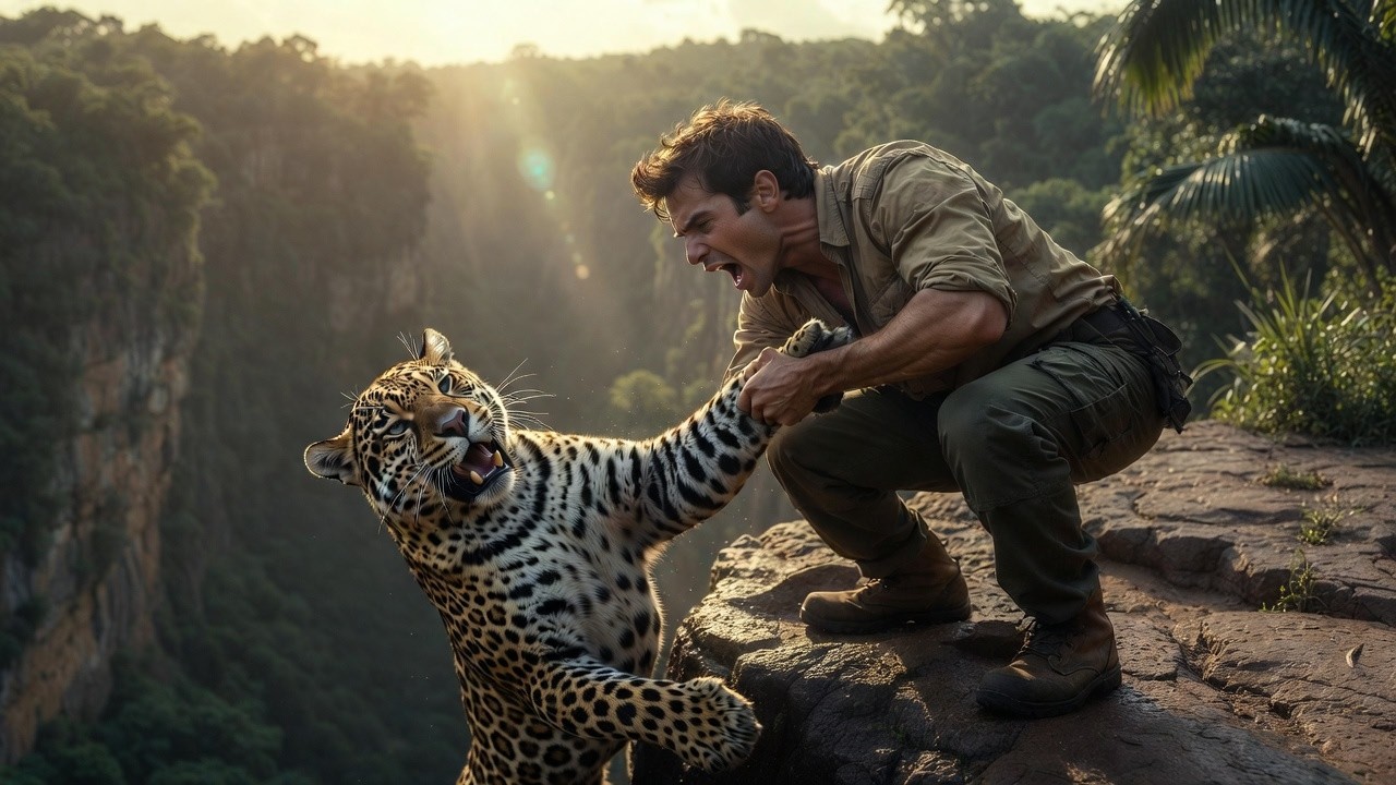 Un hombre salva a una jaguar embarazada de un precipicio. ¡Lo que hizo después te va a shockear!