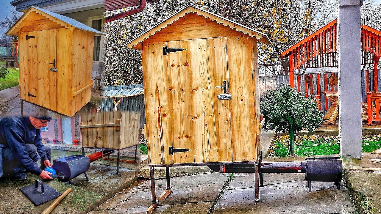 Afumătoare cu fum rece sau cald construită acasă de dimensiuni mari