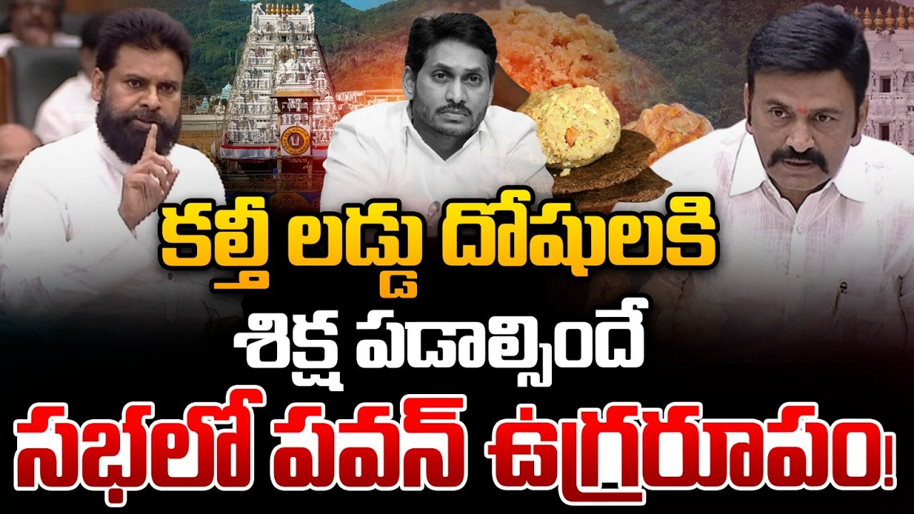 కల్తీ లడ్డు దోషులకి శిక్ష పడాల్సిందే సభలో పవన్ ఉగ్రరూపం: AP Assembly Viral Video | YS Jagan | TTD
