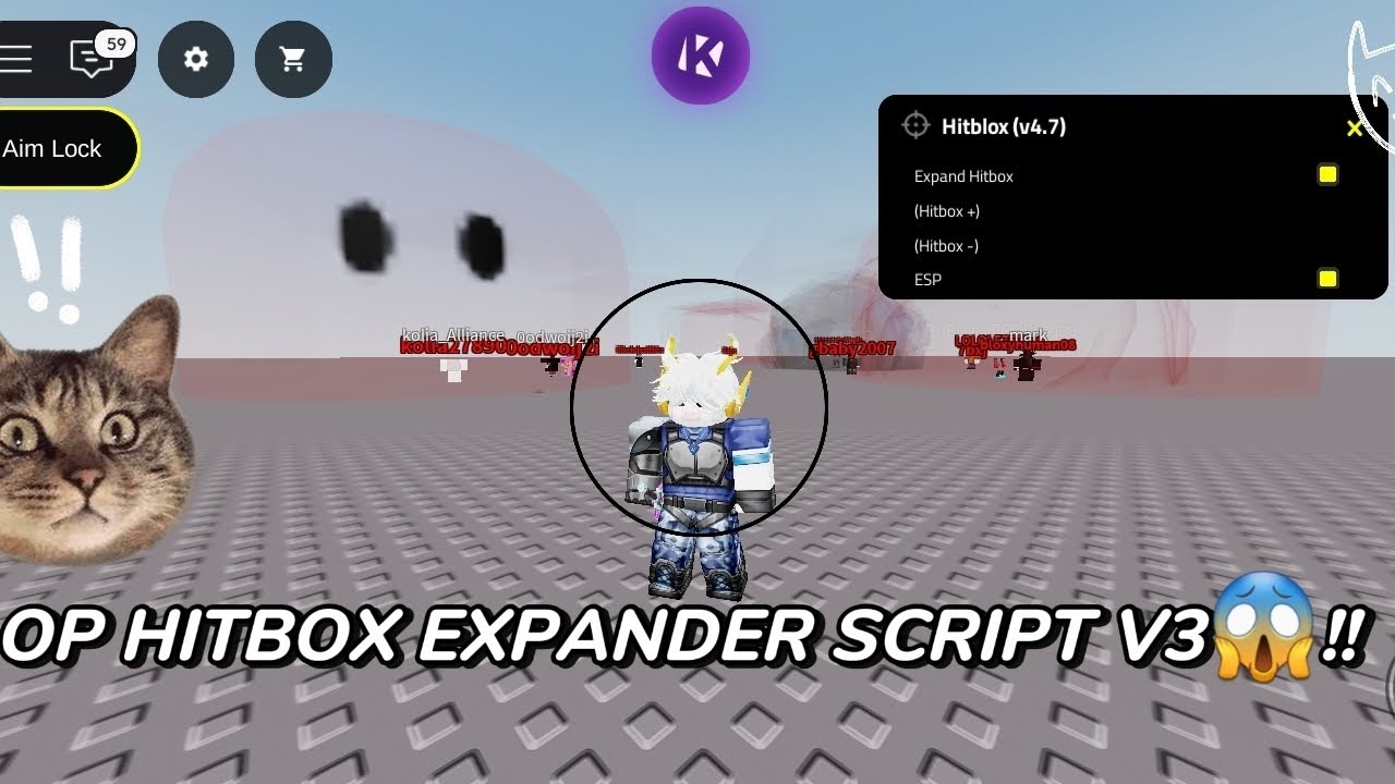 UNIVERSAL OP HITBOX EXPANDER SCRIPT V3😱‼️|ESP,HITBOX,FOV,AIMLOCK