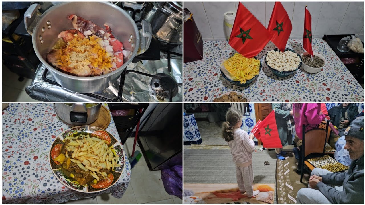اليوم جاو عندي دارنا باش نتفرجوا في الماتش مجموعين اجيوا تشوفوا اشنو وجدت لهم ✅👌