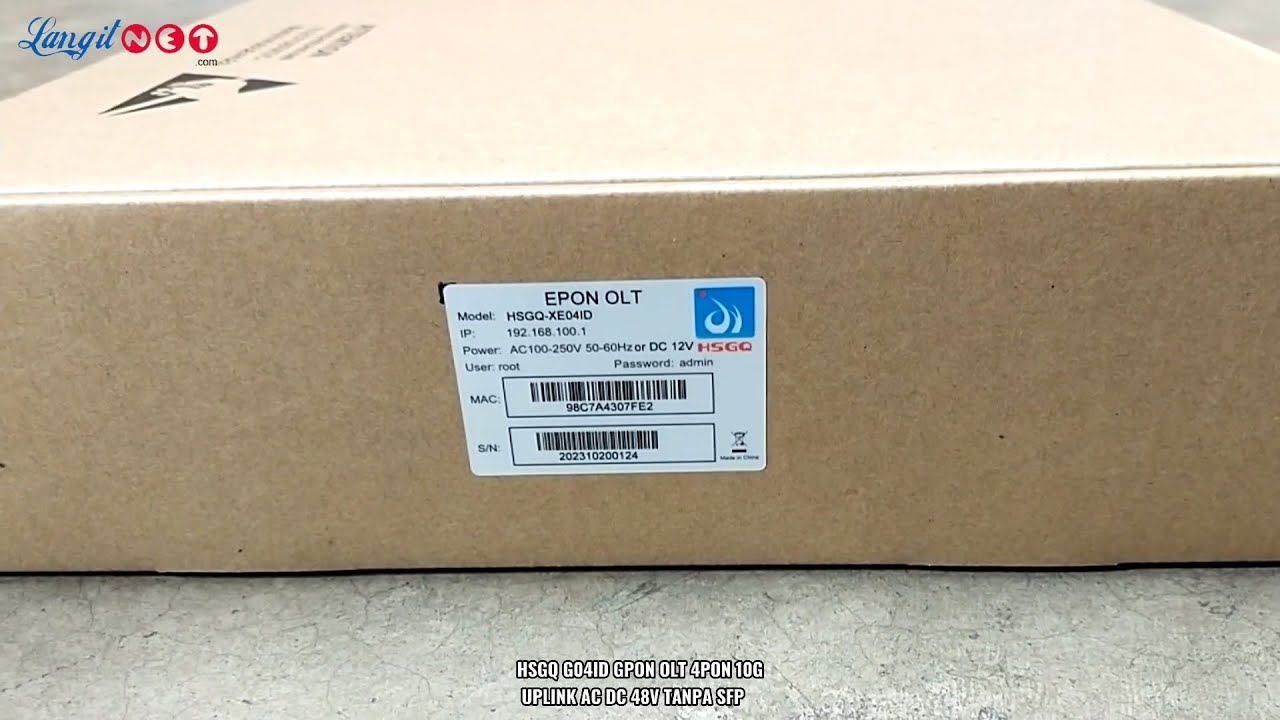 HSGQ G04ID GPON OLT 4PON 10G UPLINK AC DC 48V TANPA SFP