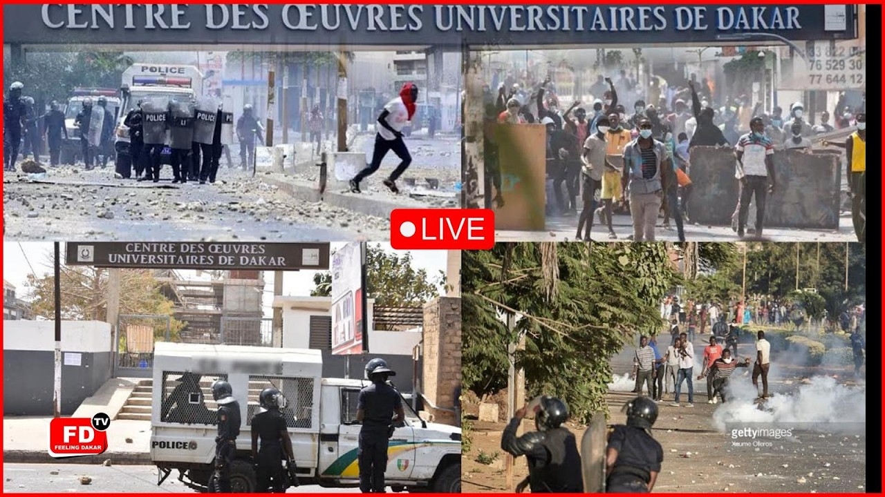 🛑Urgent -Ça chauffe à l’Ucad entre les étudiants et les forces de l’ordre…