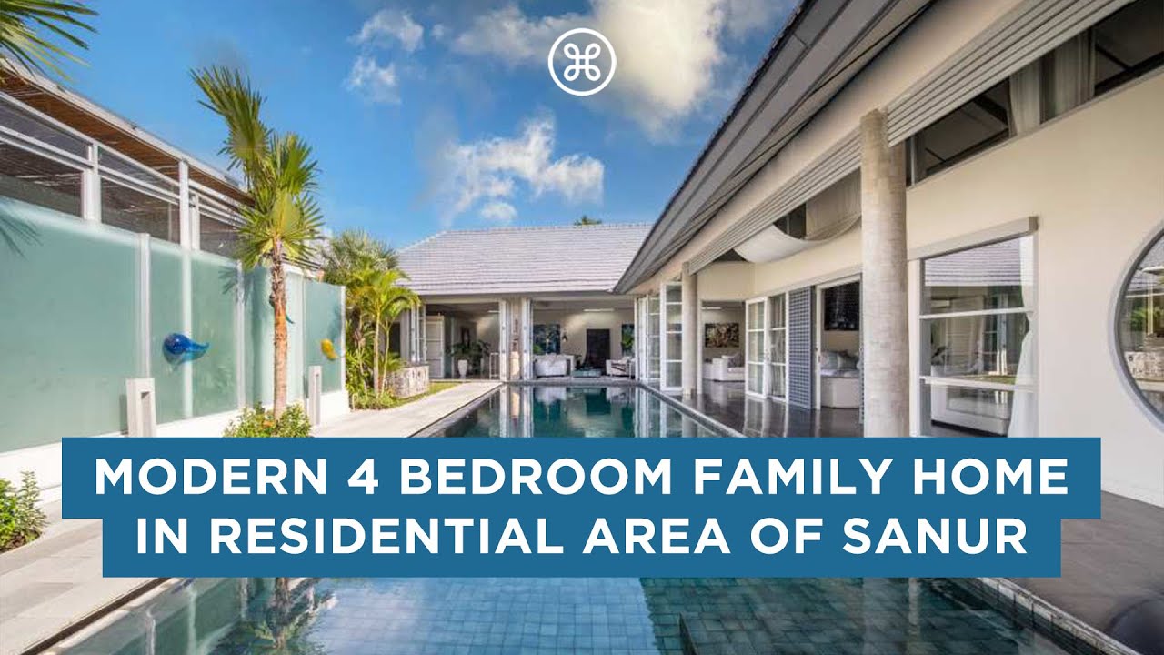 4-Bedroom Stunning Family Home in Residential Area, Sanur - Bali