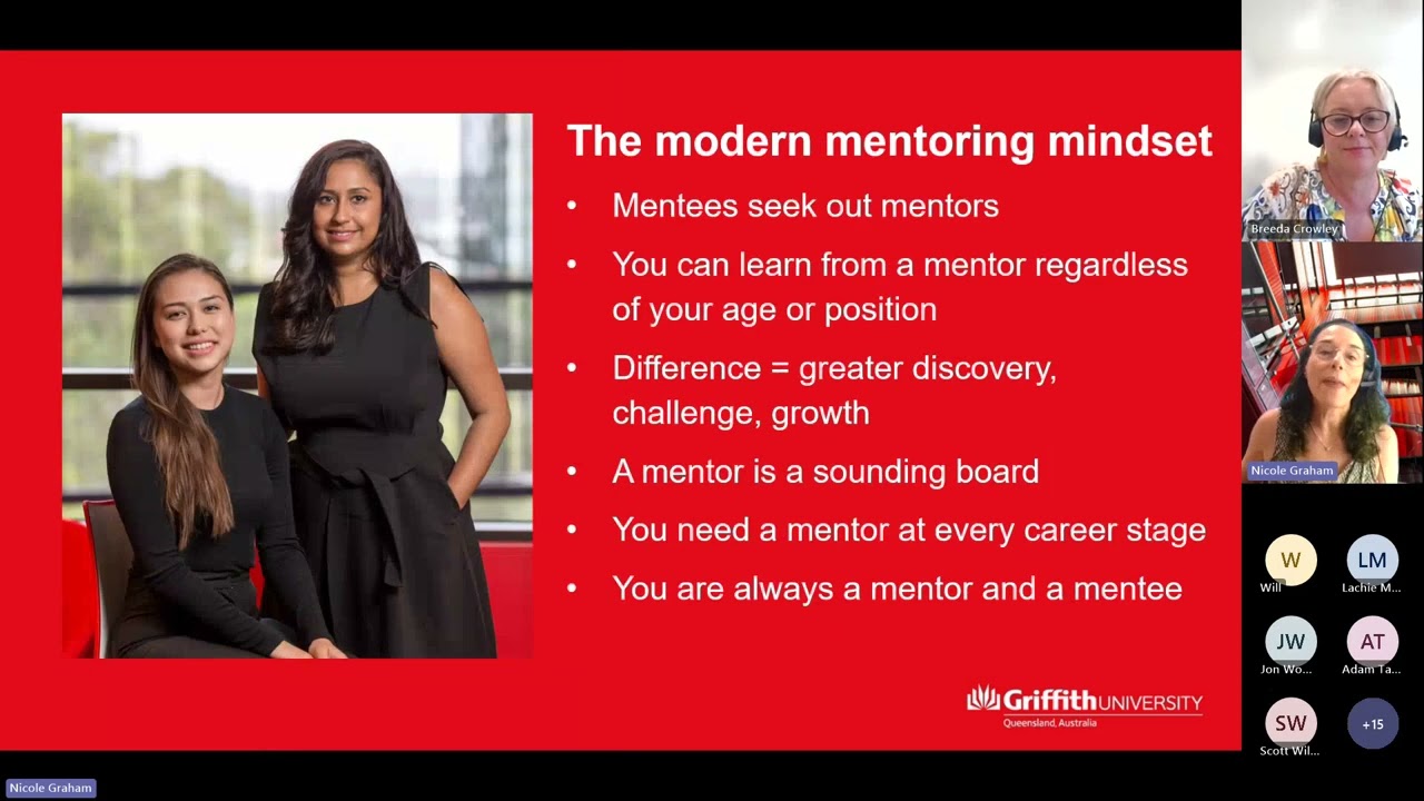Griffith Industry Mentoring Mentor Briefing Webinar Meeting Recording