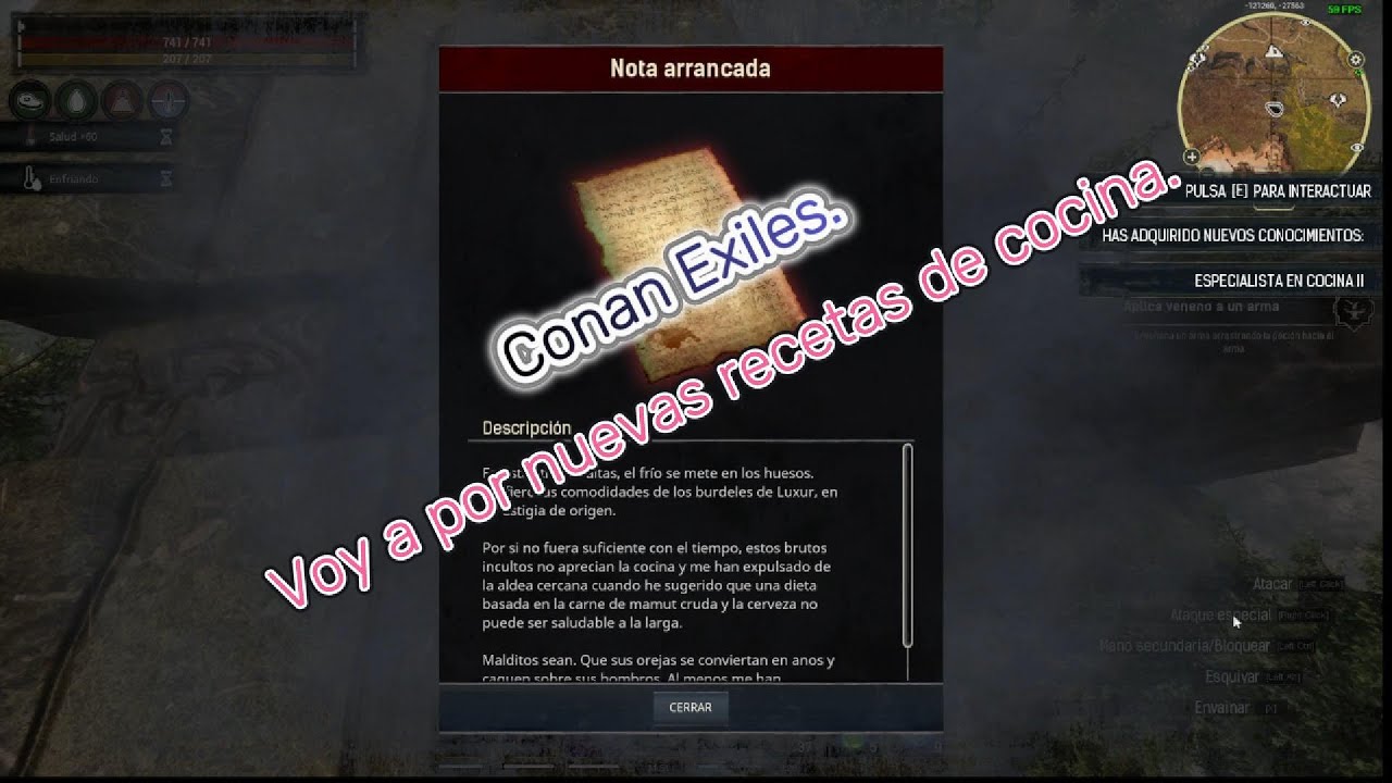 Conan Exiles. I'm going for new cooking recipes.
