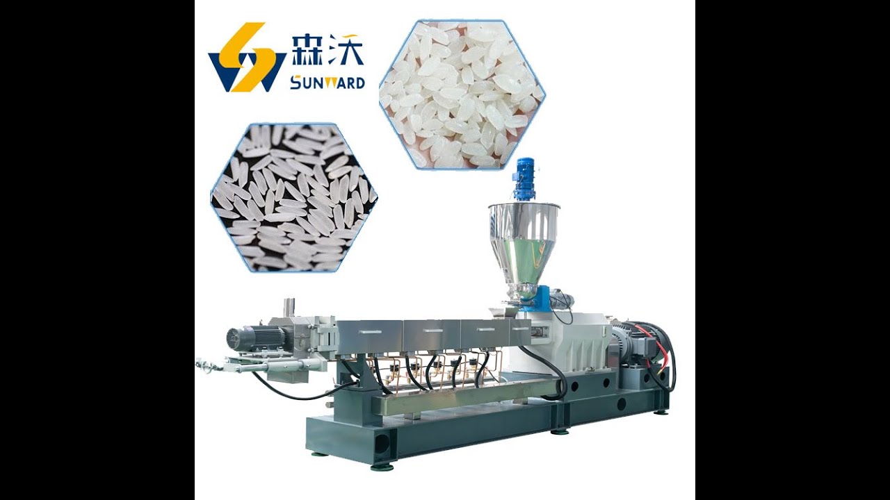 Extruder 75 500 kg/h Artificial Fortified Rice making machine FRK Plant design for India