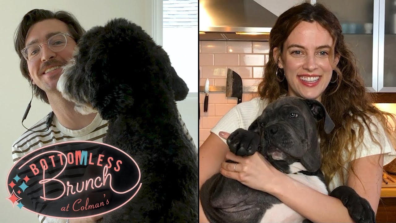 Teaching Dog Babies New Tricks w/ Nicholas Braun & Riley Keough | Bottomless Brunch at Colman's
