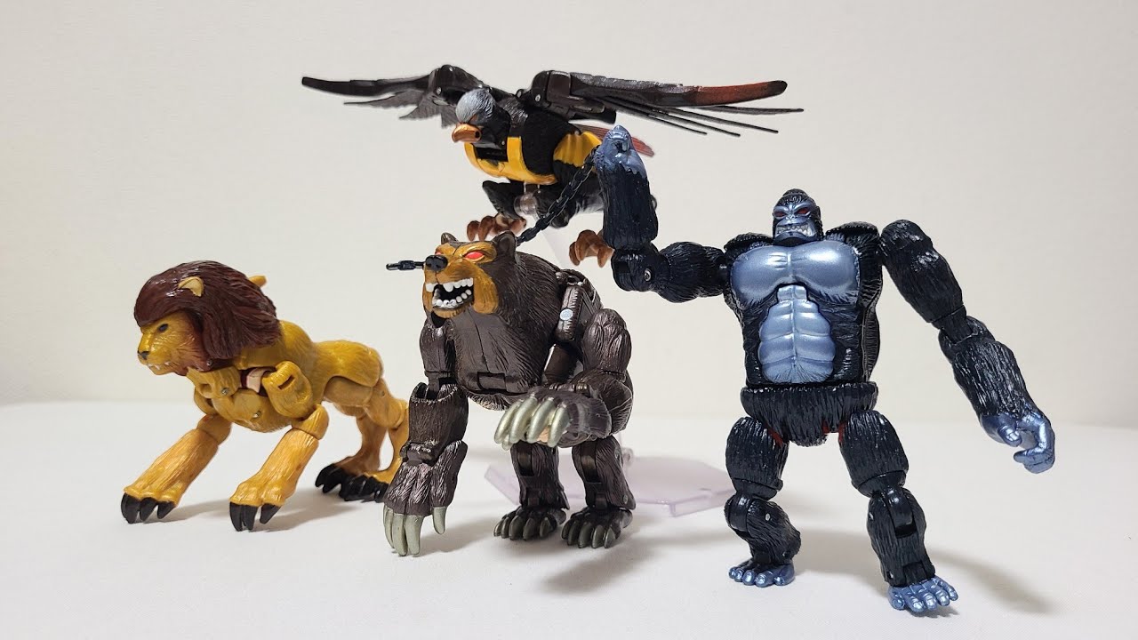 TRANFORMERS ANIMORPHS Rachel/Lion Tobias/Hack Jake/Bear Marco/Gorilla 가지고 놀자~☆★Hasbro アニモーフ