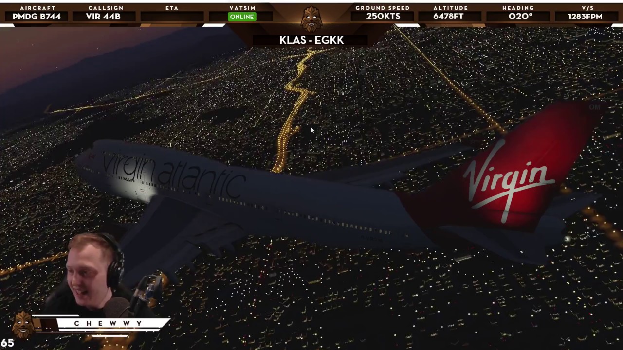 [P3D v4.2] Sunrise Over the Strip! | Virgin Atlantic 747 Departure at Las Vegas