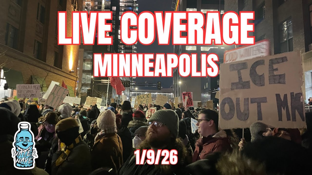 HUGE ICE PROTEST DOWNTOWN MINNEAPOLIS 1/9/26