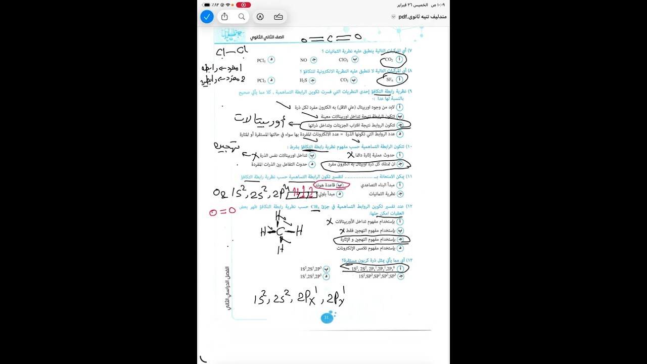حل مندليف على الثمانيات والتهجين