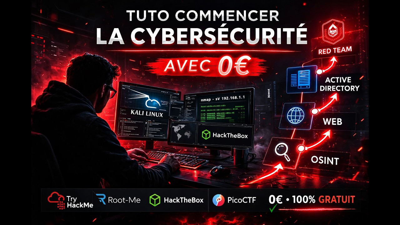 TUTO DÉMARRER DANS LA CYBERSÉCURITÉ AVEC ZÉRO EURO