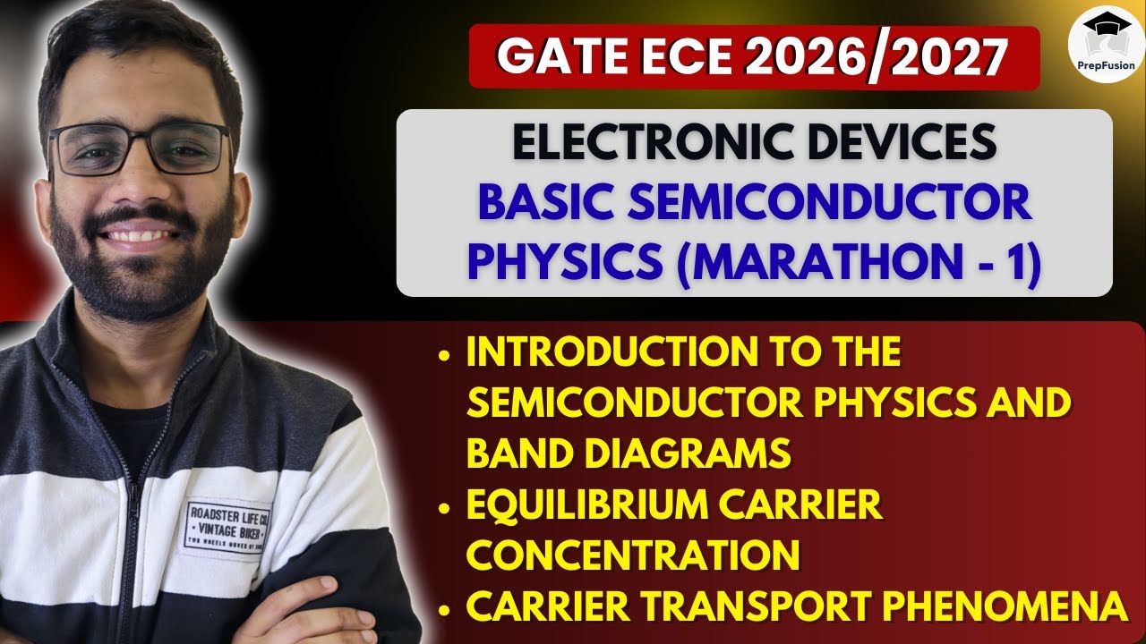 🔥Basic Semiconductor Physics - 1 || Electronic Devices & Circuits || Himanshu Agarwal || PrepFusion