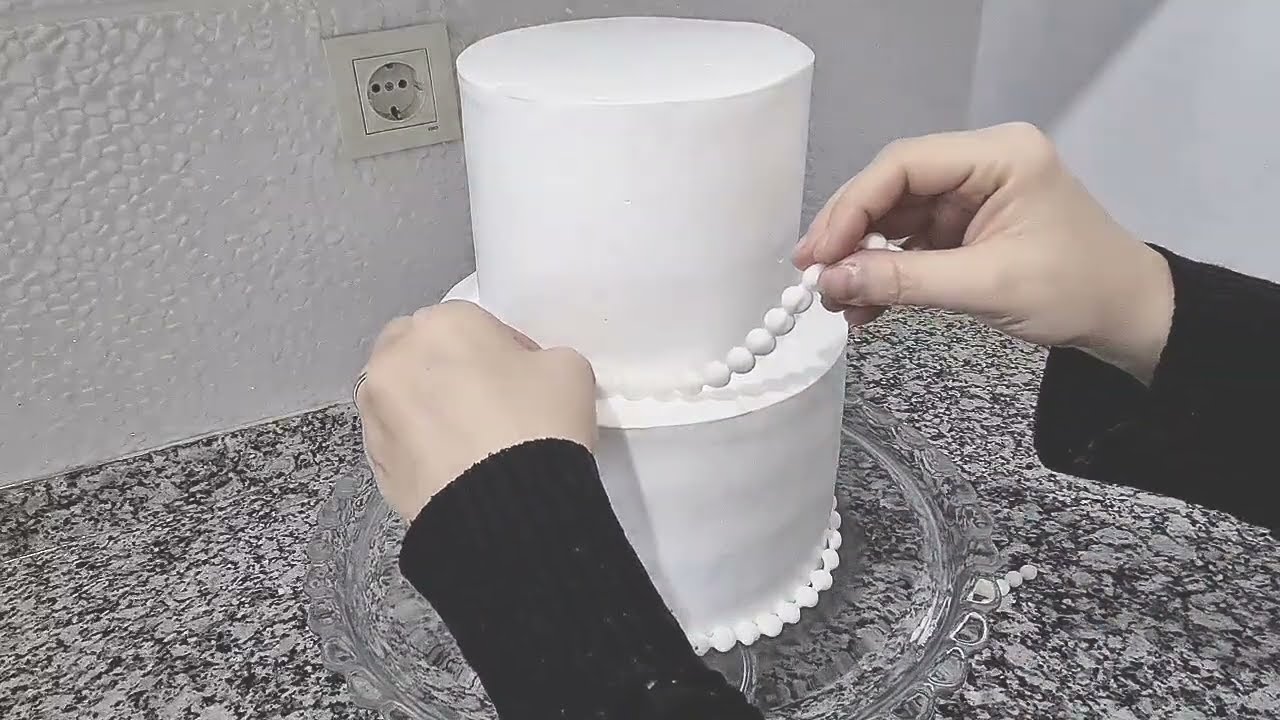 KREMŞANTİYLE İKİ KATLI NİŞAN PASTASI👰🤵