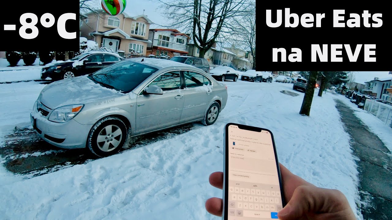 UBER EATS NA NEVE (-8°C em Vancouver)