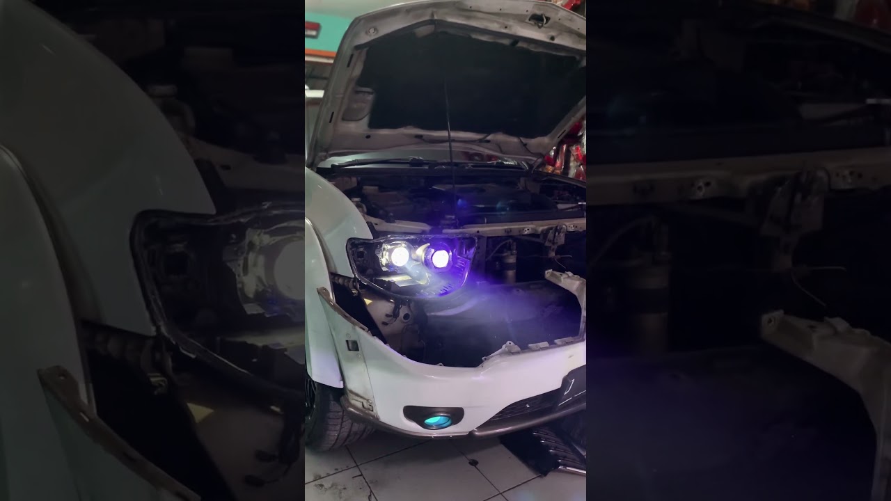 pasang biled projector mobil pajero 