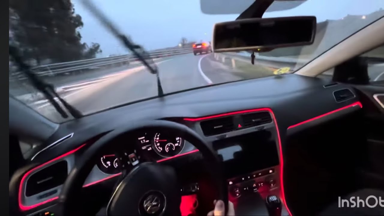 🌧️4K POV Driving a Golf 7 1.6 TDI in the Rain ☔ | Rainy Road 🚗💨
