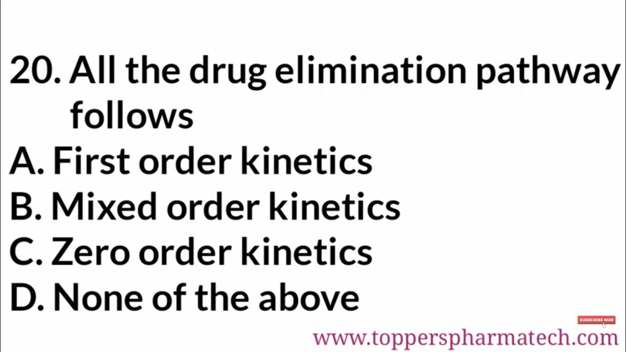 Biopharmaceutics MCQ - 2 || #PharmacistExamQuestionPaper | DCO Exam | GPAT Exam | NIPER Exam