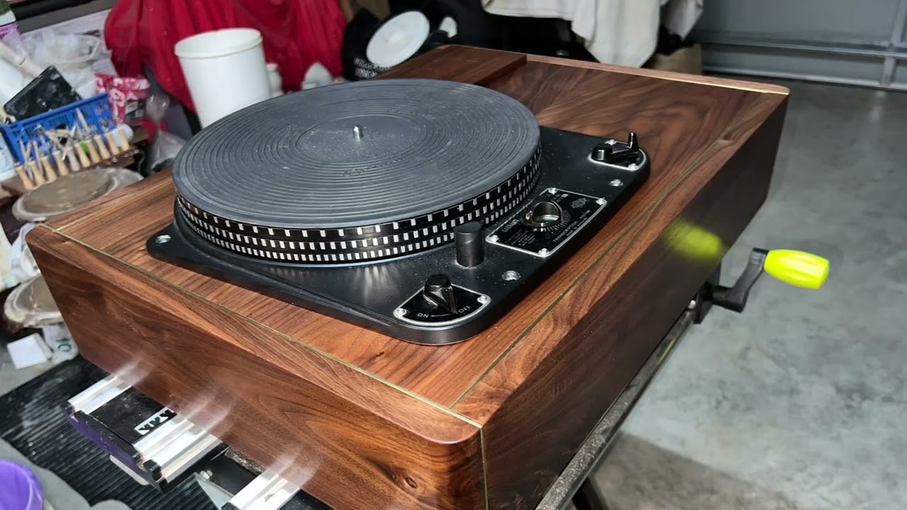 Garrard 301 with a new plinth made from American walnut timber.