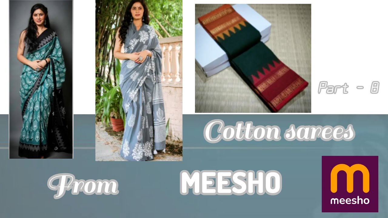 Pure Cotton Saree || Best Quality || from Meesho || 600/-