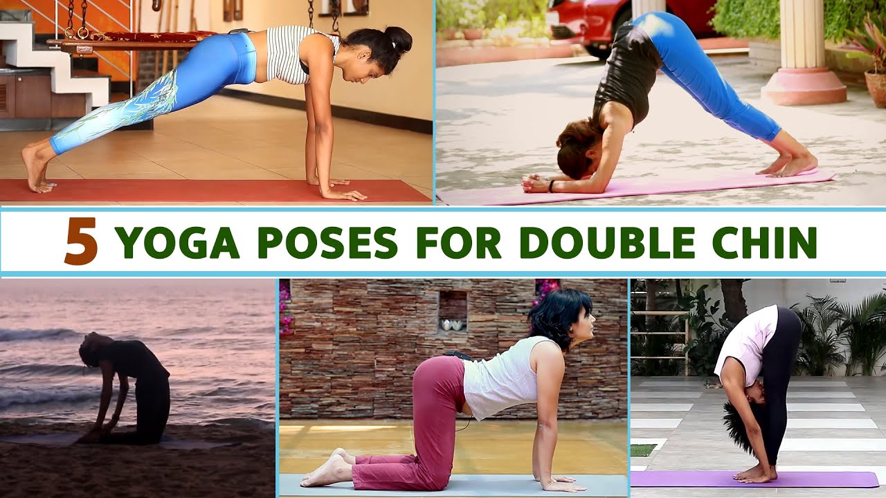 5 Yoga Poses For Double Chin | Yoga For Double Chin | Stretches For Double Chin | Reduce Double Chin
