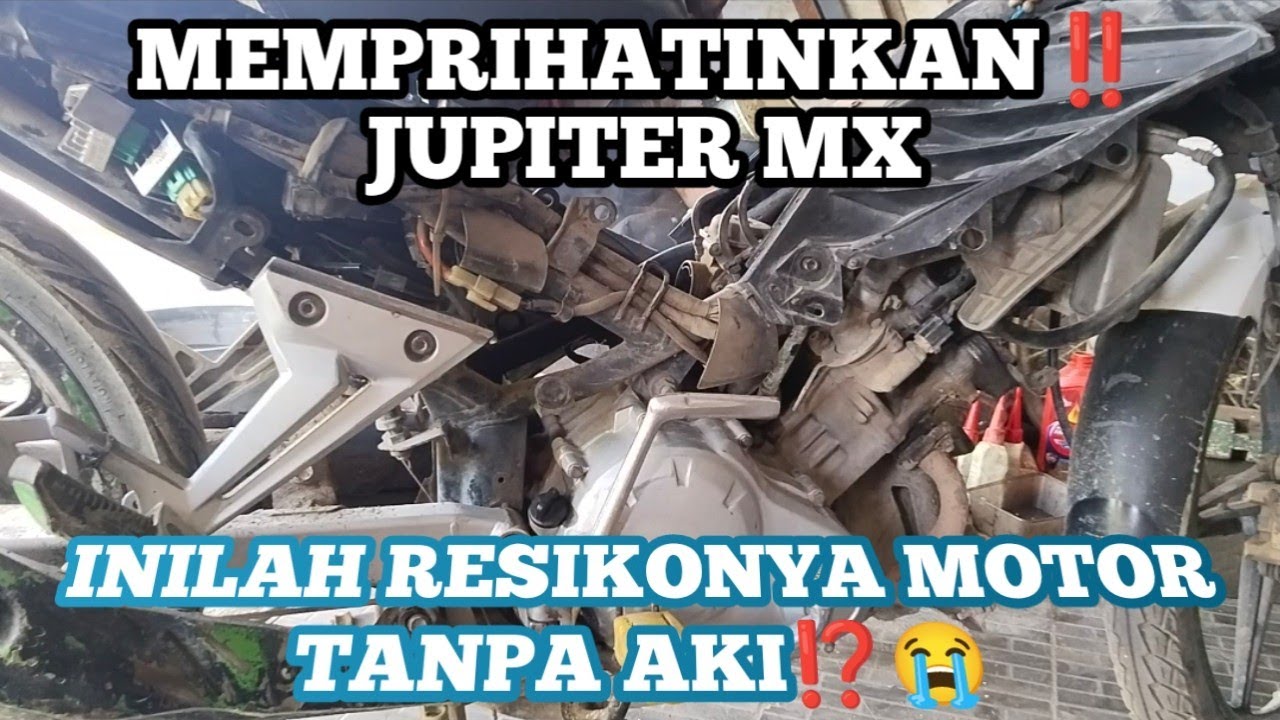 SANGAT MEMPRIHATINKAN‼️ MOTOR TANPA AKI⁉️😭 JUPITER MX #bengkelmotor #yamaha #jupitermx #video