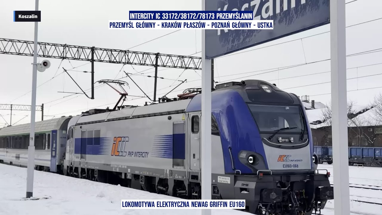 InterCity IC PRZEMYŚLANIN Przemyśl Główny - Kraków Płaszów - Poznań Główny - Ustka z okna pociągu