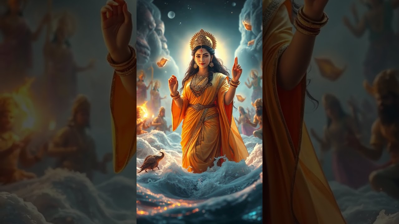 The Churning of the Ocean of Milk #oceanofmilk #amrita #hinduism #cosmicbalance #mythology