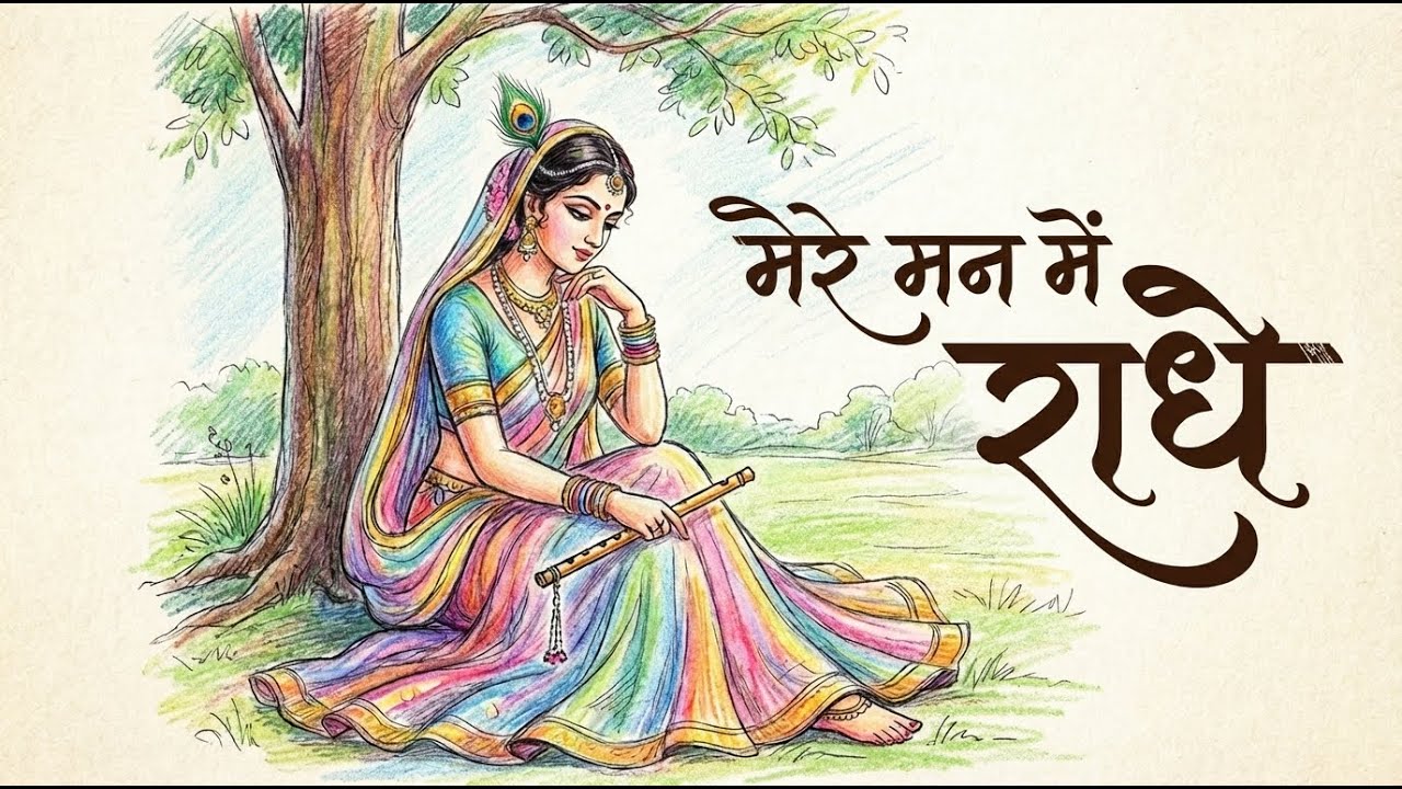 Mere Man Me Radhe | Radha Krishna Bhajan | Devotional Krishna Bhakti Song | Spiritual Bhajan