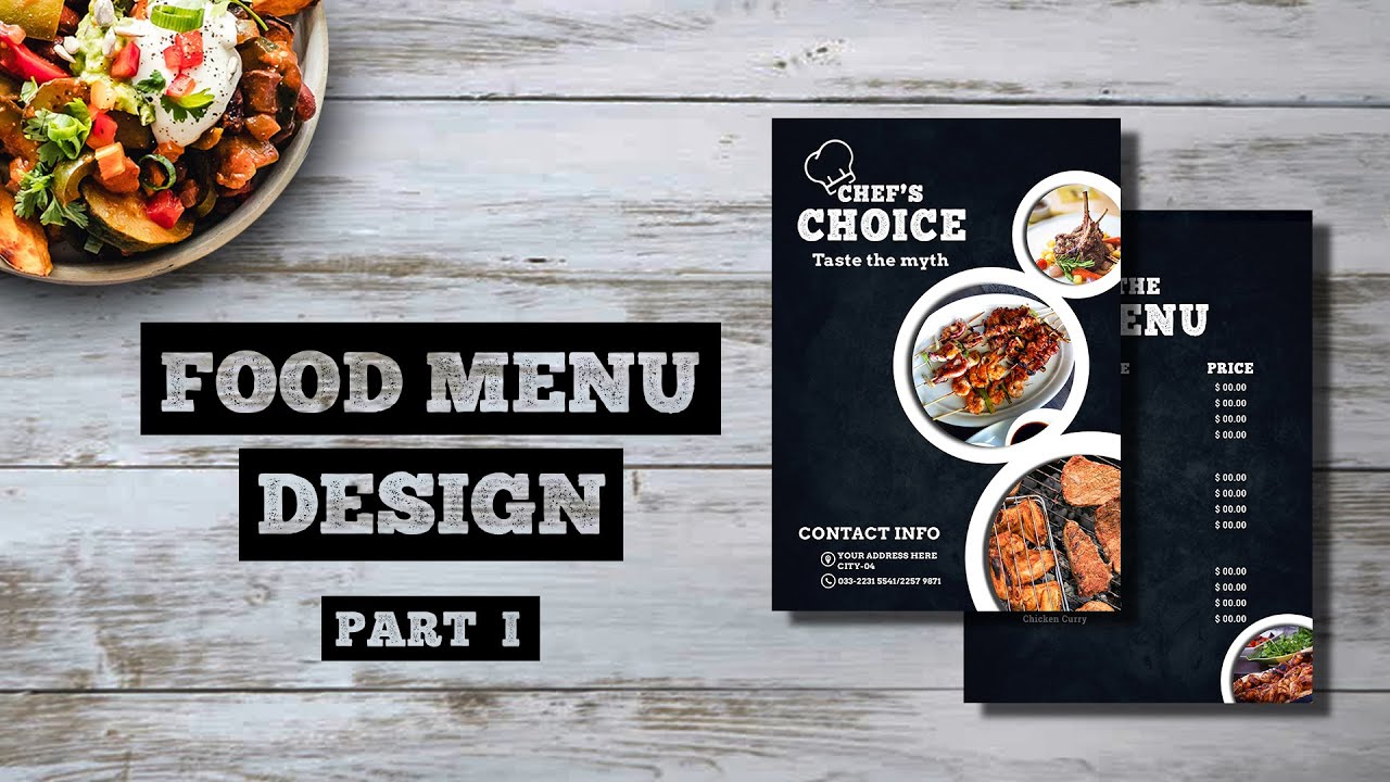 Restaurant Food Menu Design In Adobe Photoshop CC