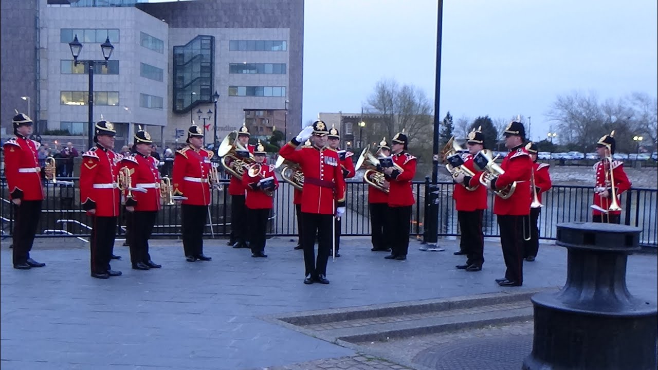 The Band of the Prince of Wales Division, Cardiff Bay, The Queen's 90th Birthday Beacon lighing