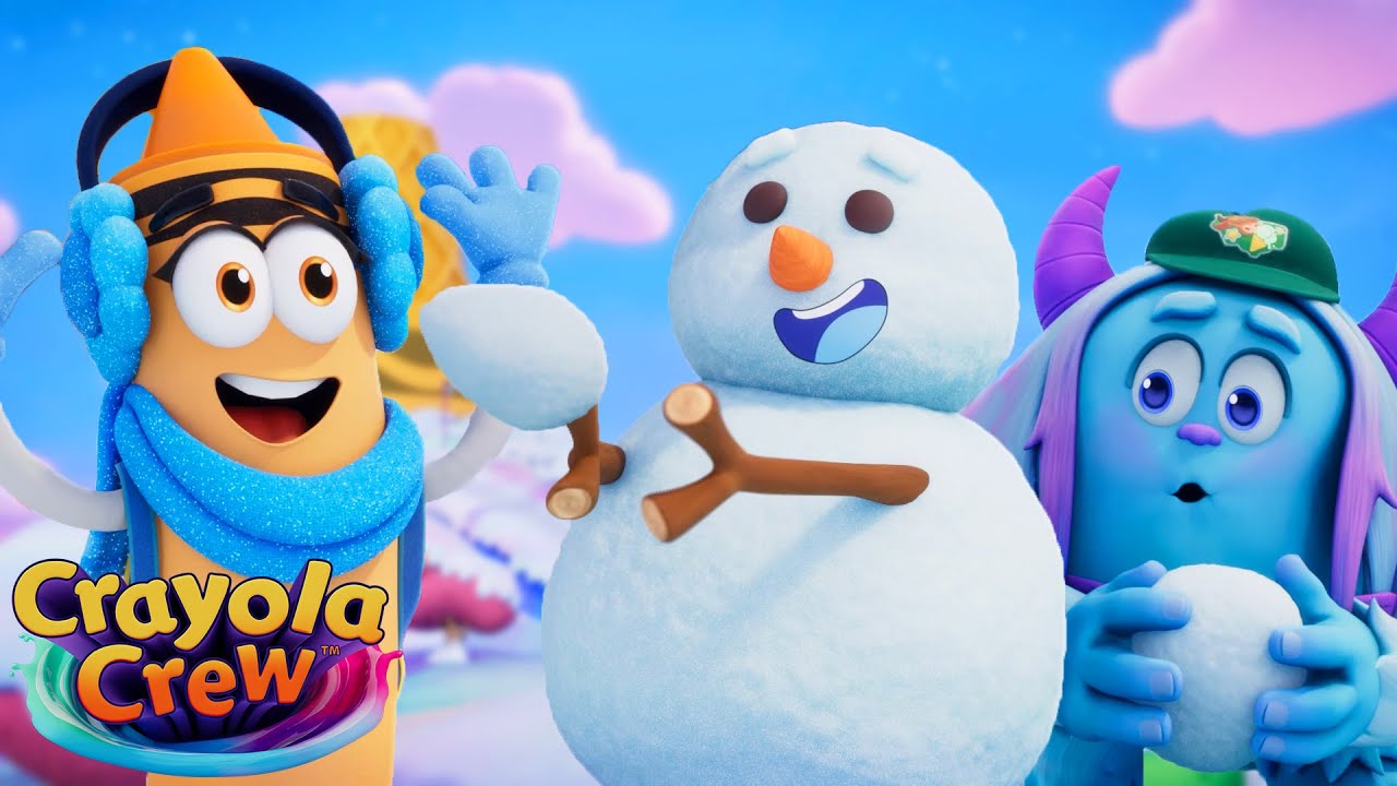 Epic Snow Fight with Snowmen! ☃️| @CrayolaCrewOfficial Fun & Creative Cartoons for Kids
