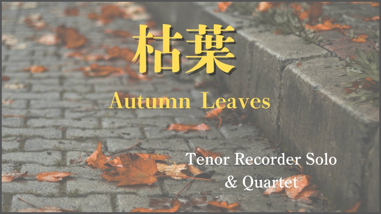 テナーリコーダーでオールディーズ「枯葉（Autumn Leaves）」#recoder #リコーダー #枯葉 #AutumnLeaves #演奏してみた。